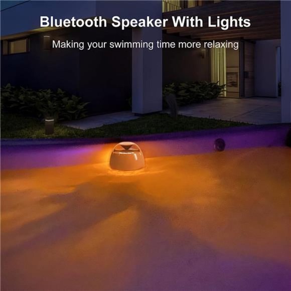 Bluetooth Speakers with Flame Lights, Portable Pool Speaker IP68 Waterproof - Picture 3 of 5